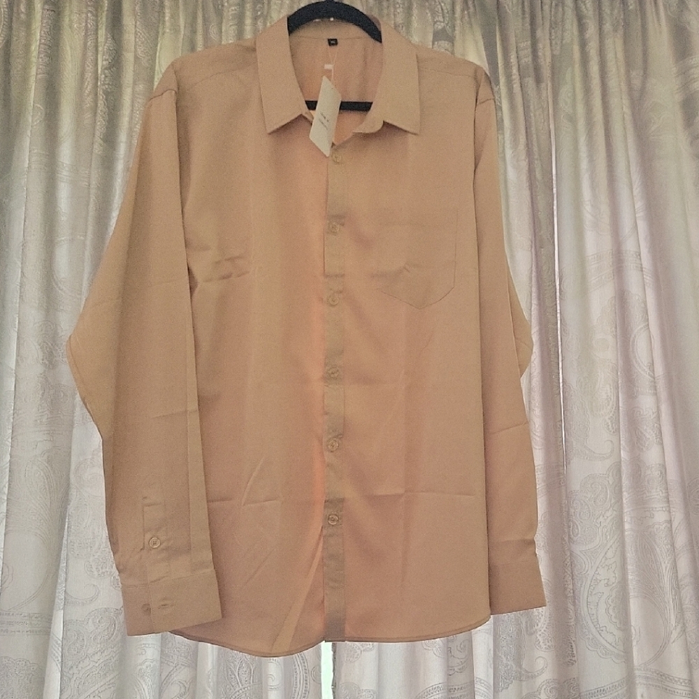 Men's Tan Dress Shirt